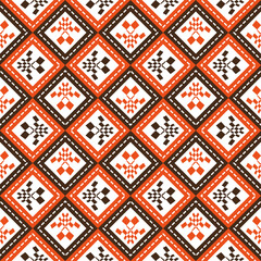 Seamless geometric pattern background. Folk art design. Vector illustration.