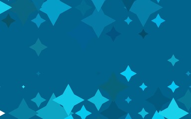 Obraz premium Light BLUE vector cover with small and big stars.