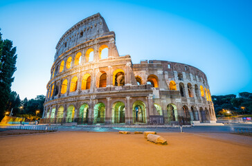 Colosseum in Rome in early morning 