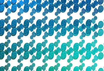 Light Blue, Green vector background with liquid shapes.