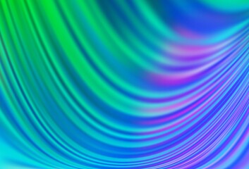 Light Multicolor, Rainbow vector background with liquid shapes.