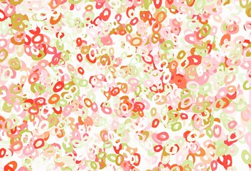 Light Green, Red vector cover with spots.