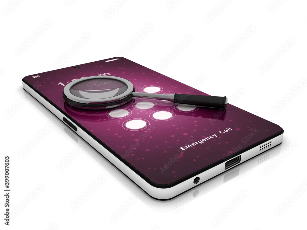 Poster 3d rendering mobile phone search