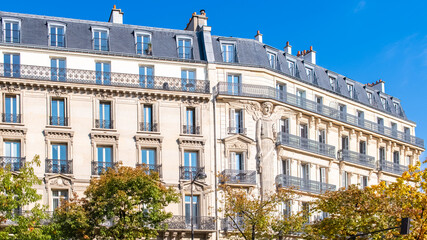 Paris, typical facades at Republique