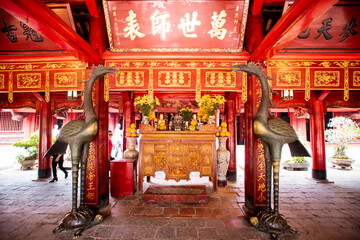 Obraz na płótnie Canvas In Complex Temple of Literature of Hanoi.Temple of Literature is also called temple of Confucius