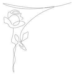 Valentine day background with rose flower, vector illustration