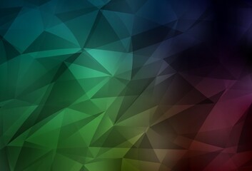 Dark Green vector triangle mosaic template.