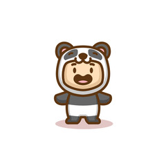 Cute kid with forest animal costume © Guavanaboy