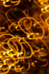 Spiral bokeh of garland lights. Background