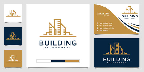 Naklejka premium Modern real estate logotypes