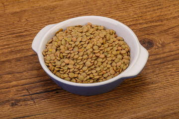 Vegan cuisine - Dry lentil heap