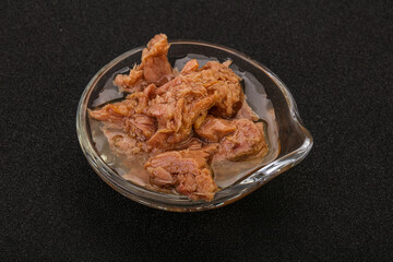 Canned tuna fillet for salad