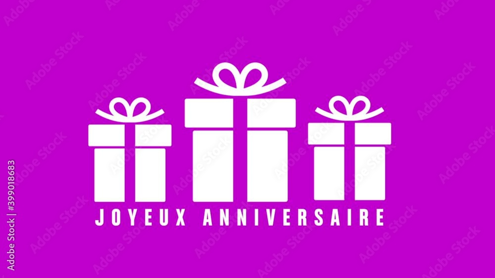 Sticker joyeux anniversaire