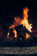 a hot fire for a picnic