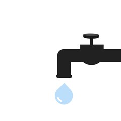 water tap with water drop