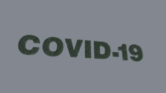 COVID-19 spreads out then disappears.

COVID-19 letters disintegrate then disappear. Includes luma matte.