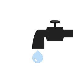 Water tap icon in black