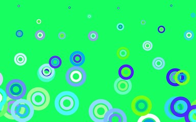 Light Blue, Green vector texture with disks.