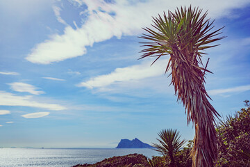 British Gibraltar rock on spanish coast.
