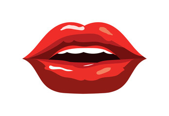 Beautiful sexy female lips Vector illustration