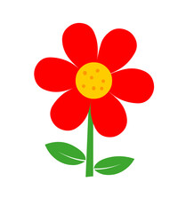 Simple creative icon of a flower blossom