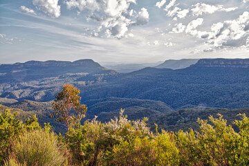 Scenes from The Three Sisters at Katoomba, The Blue Mountains National Park, NSW, Australia