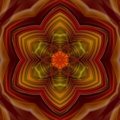 multicolored bowls rim lighting made into unique art images by repeating transformations patterns and intricate hexagonal floral fantasy designs