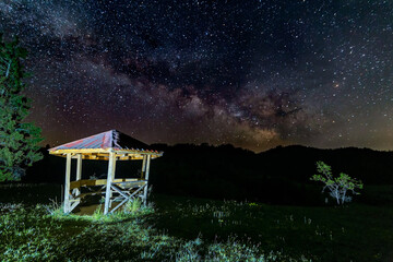 Gazebo with a view to the Milky way