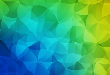 Light Blue, Green vector backdrop with memphis shapes.