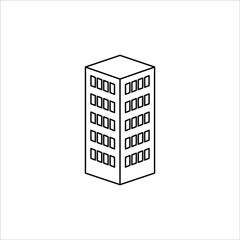 Company icon on white background. Black building business vector illustration eps 10