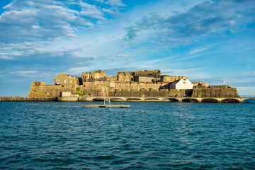 Castle Cornet on Saint Peter Port - capital of Guernsey - British Crown dependency in English...