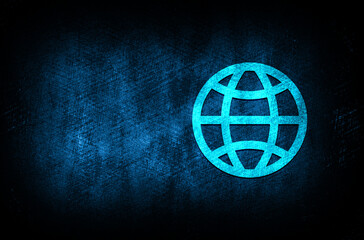 World icon abstract blue background illustration digital texture design concept