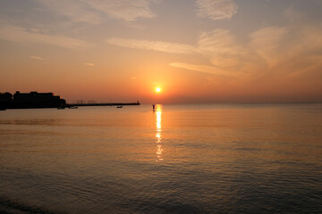 神奈川県逗子海岸の夕日