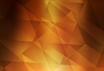 Dark Orange vector triangle mosaic template.