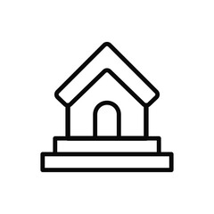 house flat icon vector illustration