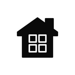 house flat icon vector illustration