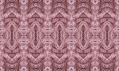 Seamless pattern with knitted ornament in dusty pink colors. Print for fabric and home textile.