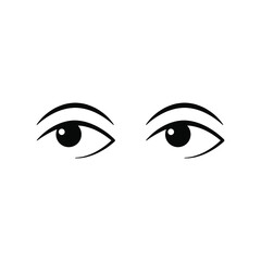 Eye Icon Vector Design Template on white background