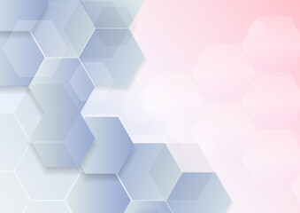 Abstract modern hexagon design overlapping background. Science concept medical.