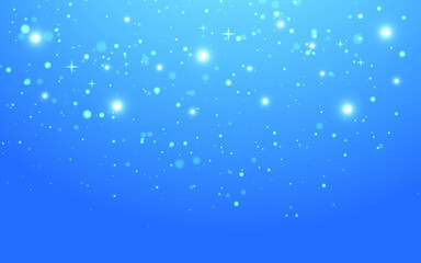 abstract bokeh with star on blue background. Vector illustration. banner or poster.