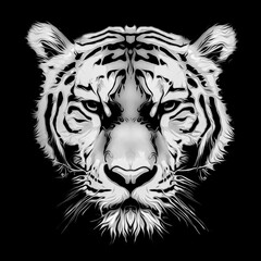 white tiger head