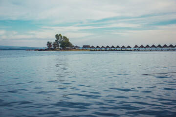 Aerial view of Riverside accommodation.
