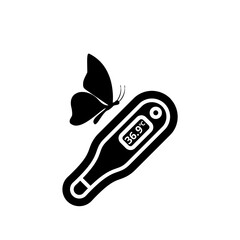 Eco Body thermometer icon isolated on white background