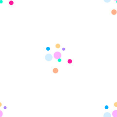 Seamless pattern with multi-colored yellow, orange, green, pink, purple, blue bright ovals on a white background. Use for fabric, textile, napkins, packaging, web design, children's things.