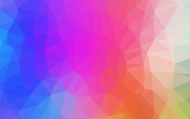 Light Multicolor, Rainbow vector shining triangular background.
