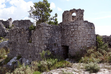 Fototapeta na wymiar Haj - Nehaj fortress ruins, Sutomore, Montenegro