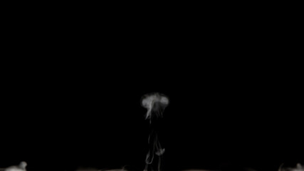 Obraz na płótnie Canvas Splashing Smoke on black background photo, still. Backdrop, wallpaper elegant beautiful explode for web design, banners, titles, texts and etc.