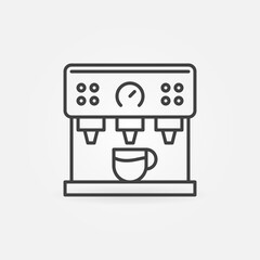 Coffee Machine vector concept outline icon or logo