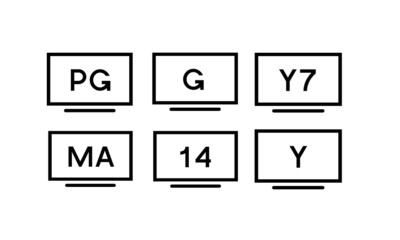 television type icon icon set