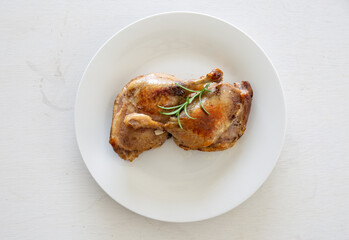 Duck legs confit on the plate